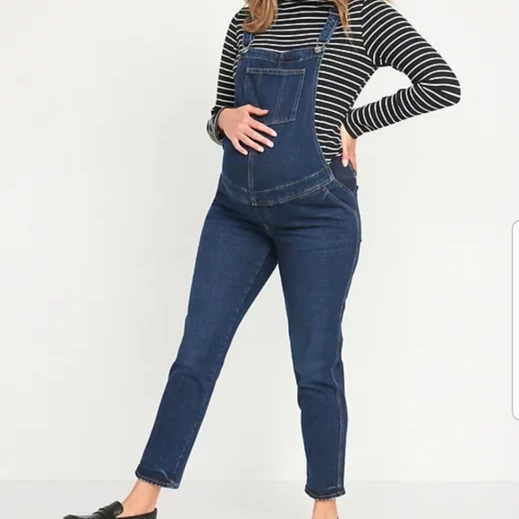 Old Navy Denim - Old Navy Maternity Side Panel OG Straight Overalls